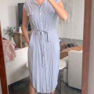 Striped Button down dress or coverup